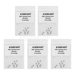 10Pcs/pack Dental Ortho Lingual Button Bondable Rectangular/Round Traction Hook