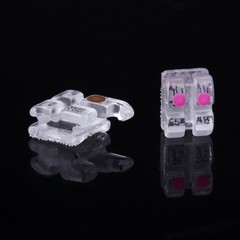 AZDENT Monocrystalline Sapphire Bracket Braces Ceramic MBT/ROTH 022 018 Hook 345