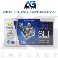 Metallic Self Ligating Brackets Roth .022″ Slot Kit Braces Orthodontic Dental
