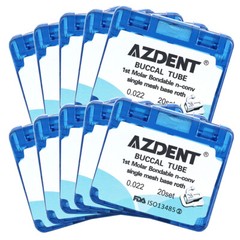 AZDENT Dental Orthodontic Buccal Tube Roth.022 Non-Convertible Bonding 1st Molar