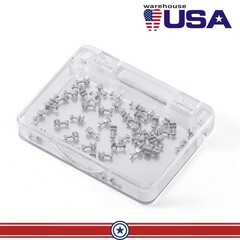 50pcs Dental Ortho Crimpable Hooks Fix Arch Wires 1.6/1.8/2.1/2.7/3.1/4/5.5/7mm