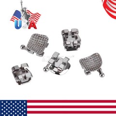 AZDENT Dental Orthodontic Brackets Metal Braces Mini Edgewise Slot.018 Hooks 345