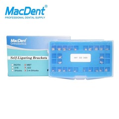 MacDent Dental Ortho Monoblock Bracket Self Ligating Roth/MBT 345H & Buccal Tube