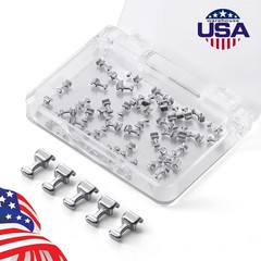 50pcs Dental Ortho Crimpable Hooks Fix Arch Wires 1.6/1.8/2.1/2.7/3.1/4/5.5/7mm