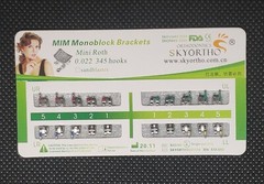 20 Sets Dental Orthodontic Bracket MIM Monoblock Mini Roth/MBT 022/018 345 Hooks