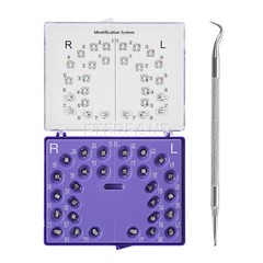 ETERFANT Dental Ortho Metal Bracket Braces Self-Ligating Roth 022 345Hooks+Tool