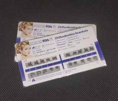 100 Sets Dental Orthodontic Metal Brackets Standard Roth 022 345 hooks Mesh Base