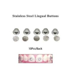 Dental Orthodontic Lingual Buttons Bondable Round Base/Rectangular Button Chains