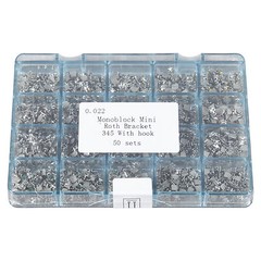 50 Sets Dental Orthodontics Monoblock Brackets Metal MINI Roth.022 345 Hooks