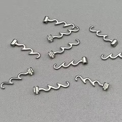 10pcs/pack Dental Crimpable Hook 3Hooks Spiral Multi Function Curved Left Right