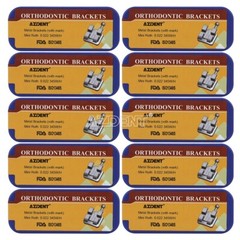 5 Box Dental Orthodontic Metal Bracket Mini Roth.022 with 3-4-5 Hooks Laser Mark