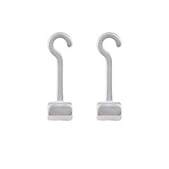 10 Pack Dental Orthodontic Crimpable Split Curved Hooks Left Right 5.4mm 2.1mm