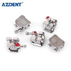 AZDENT Dental Orthodontic Metal Brackets Braces Mini Roth Slot.022 Hooks 3-4-5