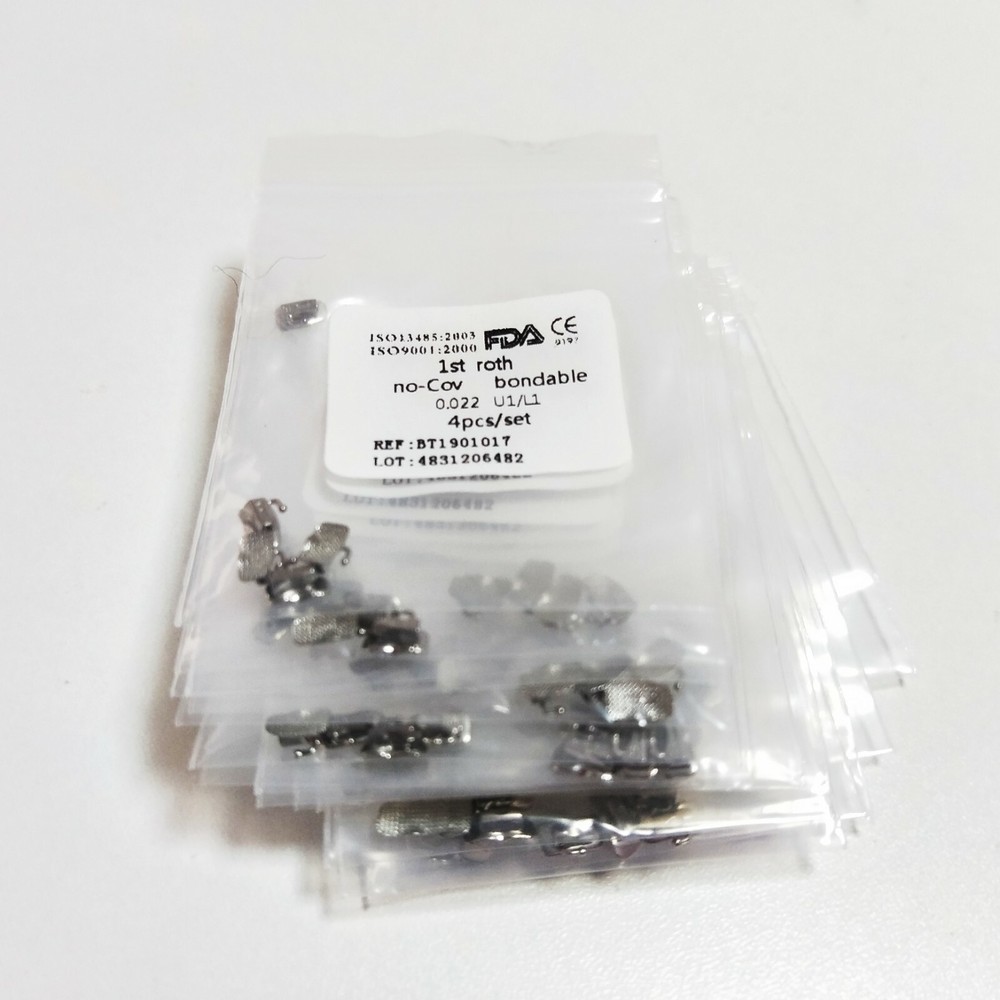 100 Sets Dental Buccal Tube 1ST/2ND Roth/Mbt 022 Bondable No-cov U1/L1 Mesh Base