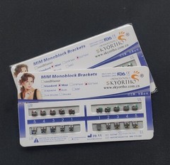 20Sets Dental Ortho Metal Bracket MIM Monoblock Mini Roth 022 no hooks Mesh Base