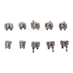 10X AZDENT Dental Ortho Split Welding Brackets Mini Roth.022 Hook 345 Laser Mark