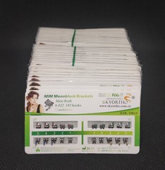 100Sets Dental Orthodontic Brackets Mini Roth/MBT/Edgewise 022/018 345/no Hooks