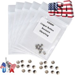 100pcs AZDENT Dental Orthodontic Lingual Buttons Bondable Round Base Monoblock