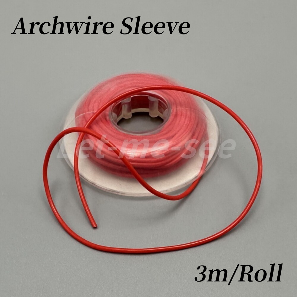 Archwire Sleeve Dental Orthodontic Elastic Protective Tube Wires Bracket 3m/Roll