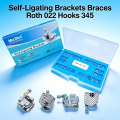 Dental Orthodontic Self-Ligating Brackets Braces Roth 022 Hooks 345&4Buccal Tube