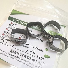 40Pcs Dental Orthodontic Bands with Buccal Tube 1st Molar Roth 022 Conv 16#-44+#