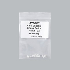 Dental Ortodoncia Composite Cerámica Transparente Botone Linguales para Bondable