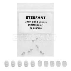 10PCs ETERFANT Dental Ortho Lingual Buttons Direct Bondable Eyelet Rectangular