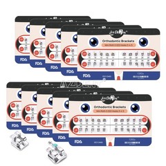 10X Dental Orthodontic Metal Brackets Braces Mini Roth.022 Hooks 345 Joydental