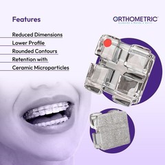 OrthoMetric Iceram-S Monocrystalline Ceramic Bracket MBT 022 – (10.91.2000)