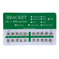 1 Pack Dental Monoblock Metal Bracket Brace Mini MBT 022 345 Hooks 20Pcs/kit