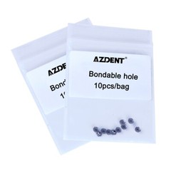 Lot Dental Orthodontic Lingual Buttons Bondable Mesh Base Meshed with Hole