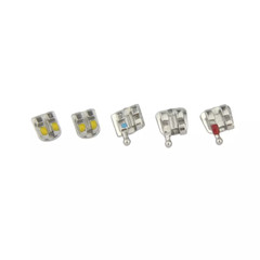 Dental Orthodontic Mini Brackets Metal Braces Roth MBT 022 345 Hooks MIM 5-5