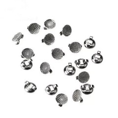 30Pcs Dental Cleat Double Wing Ortho Bonding Round Lingual Button Mesh Base