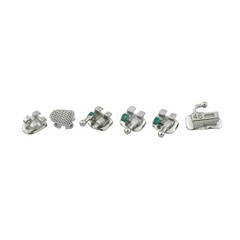 Orthodontic Mini Roth Brackets Dental Metal MIM MBT Braces 022 345HK Hooks 6-6