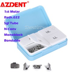 200pcs Dental Ortho 1st Molar Roth.022 Sgl Buccal Tube N-Conv Monoblock Bondable