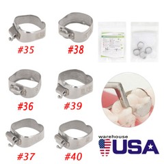 Dental Orthodontic 1st Molar Bands Roth 022 Non-Convertible Buccal Tubes 35-40#