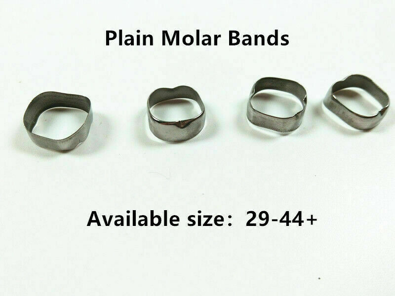 20Bags Dental Stainless Steel Orthodontic Molar Plain Bands Roth #29-#44.5