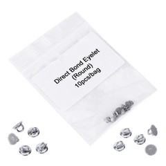 10/bag Dental Orthodontic Lingual Buttons Bondable Direct Eyelet Round Base