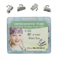 50 Set Dental Orthodontic Buccal Tubes 1st 2nd Molar 022 Roth MBT Mesh Base