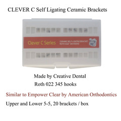 Dental Orthodontic Self Ligating Brackets Ceramic Damon Clear Braces Roth MBT
