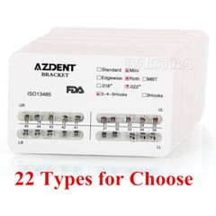 20X AZDENT Dental Orthodontic Brackets Brace Mini Standard Roth/MBT Slot.022 018