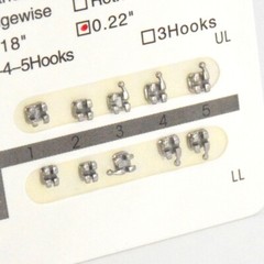 Dental Orthodontic Bracket Brace MIM Monoblock Ultrathin Edgewise 022 345 Hook