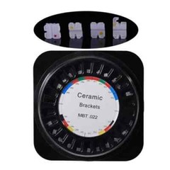 Dental Orthodontic Ceramic Brackets Braces 5/5 MBT Slot 0.022 Hooks 3-4-5