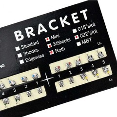 100 Sets Dental Orthodontic Bracket MIM Monoblock Mini Roth/MBT 022 345 Hooks