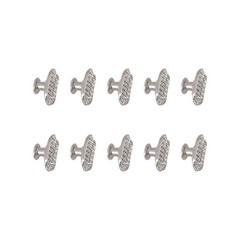 Dental High Quality Stainless Steel Lingual Button Bondable Elliptical Mesh Base