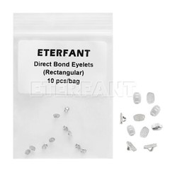 10PCs ETERFANT Dental Ortho Lingual Buttons Direct Bondable Eyelet Rectangular