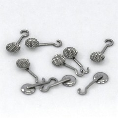 10Pcs/Pack Dental Ortho Lingual Buttons with Hook Bondable Round Mesh