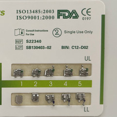 100Sets Dental Orthodontic Metal Brackets Mini Roth 022 345 hooks Mesh Base
