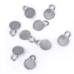 Dental Orthodontic Lingual Buttons Traction Hook Round Mesh Base 10pcs/pack