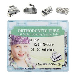 tubos de ortodoncia Orthodontic Molar Tubes Brackets Buccal Roth MBT 022 1st 2nd